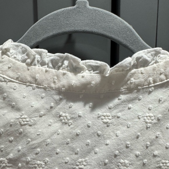 LOFT White Ruffle Sleeve Top - Picture 7 of 10